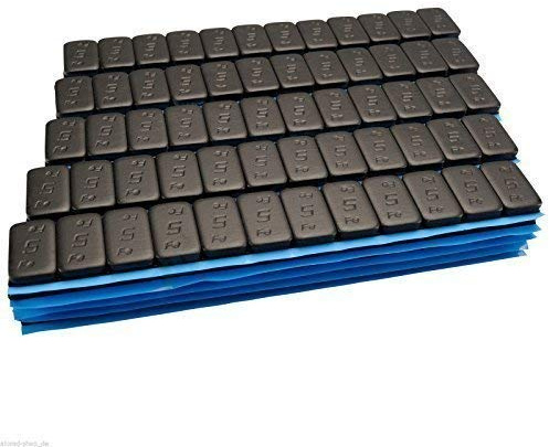 HASKYY 100 SCHWARZ Premium Auswuchtgewichte 12x5g Klebegewichte 6KG Kleberiegel Riegel