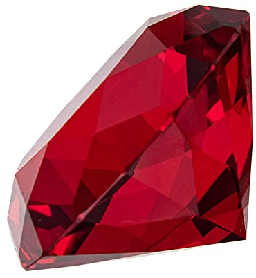LONGWIN 60 mm W Kristall-/Diamant-Briefbeschwerer, Ornament, für Zuhause, Dekoration, rot