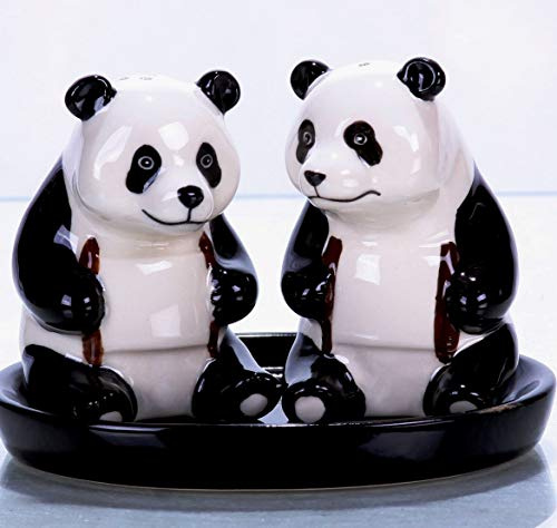 Sel Poivre Vaisselle Motif Animaux ceramique (Ours panda)