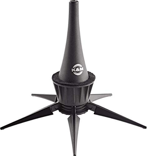 K&M 15229 Klarinettenständer Kunststoff Schwarz – für Eb-Klarinette – kurzer Kegel – Transport im Schalltrichter möglich