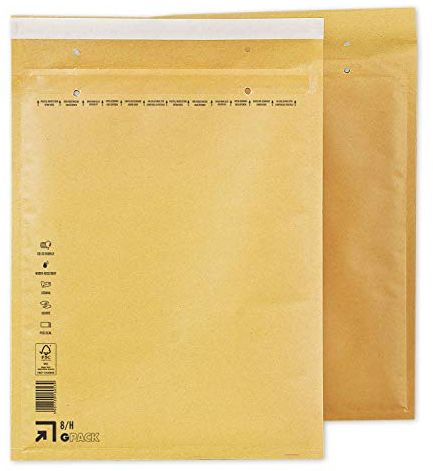 100 Luftpolsterumschläge 290 x 370 mm | Luftpolstertasche H8 | braune Versandtasche DIN B4 | verschiedene Mengen wählbar