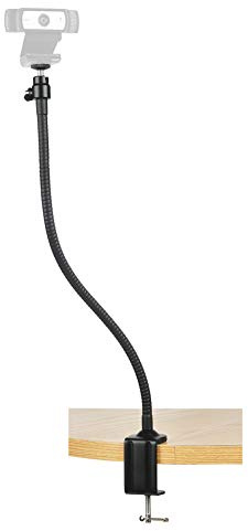 Webcam Mount - Soporte de brazo flexible con cuello de cisne para cámara web Logitech C920s, C930e, C922x, C922x, C922, C925e C615 Brio (25 pulgadas)