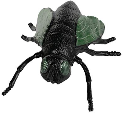 Horror-Shop Riesige Mutierte Hausfliege 15 cm - Halloween Deko