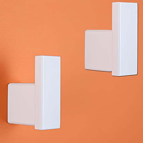 RANDOM Handtuchhaken Weiß Badezimmer Hardware Zubehör Haken 304 Edelstahl Wandhaken Matt Weiß Bademantel Haken für Bad Küche Zeitgenössischer Stil Wandmontage 2 Stück