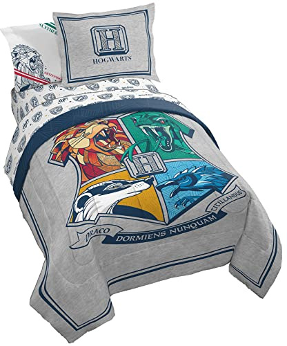 Jay Franco Harry Potter Stand Together 5 Piece Twin Size Bed Set - Includes Comforter & Sheet Set - Super Soft Kids Bedding Fade Resistant Microfiber (Official Harry Potter Product)