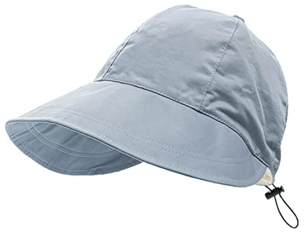 MAKFORT Solhatt vikbar sommarhatt dam andningsbar mössa visir mössa utomhus hatt för golf resor vandring, blå, 55-60