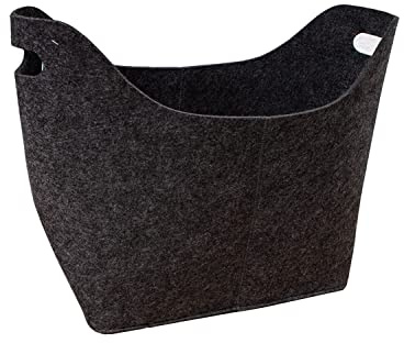 Mojawo Sac en feutre XL Panier - Pour cheminée - Anthracite