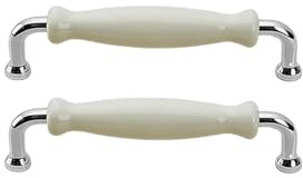 TopHomer 2 STÜCKE Schrankgriff, Keramik-Zinklegierung, Schrankgriff, Küchenschubladentürgriffe, Türknäufe als Ersatz, für Schubladen, Badezimmerschränke, Kleiderschranktüren (Lochmitte: 128 mm)