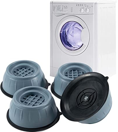 4 Fötter Anti-Vibration Tvättmaskin Universal Hjälper till att minska vibrationer och Buller Fötter