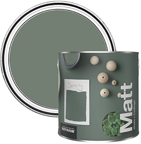 Rust-Oleum Colours Matt Emulsion Wall and Ceiling Paint - Serenity 2.5L