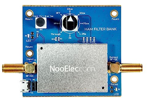 Nooelec Ham Filter Bank Barebones - Module Radio Multibande por SDR. 5 Filtres Passe-Bande Séparés et Passthrough. Fonctionne à 5 Ham Bandes Fréquences ISM: 2m; 1,25m; 70cm; 33cm et 23cm