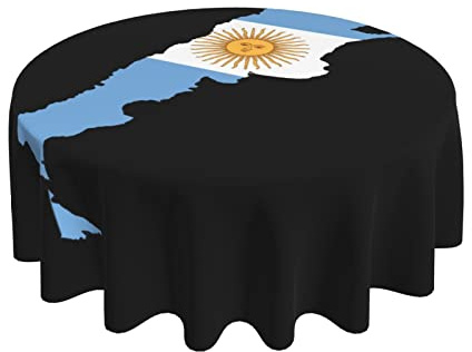 Cubremesa Bandera De Argentina Mapa Argentina Redondo Manteles Estampado Mantel De Mesa 152Cm para Cumpleaños Mesa Decoración