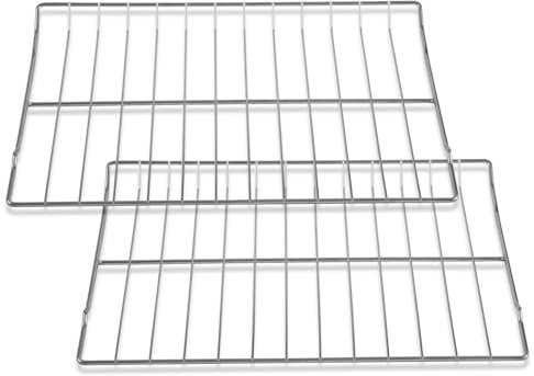 Allstare 2 Pcs DG75-01001C Oven Rack Replacement for Samsung Stove Oven Parts DG75-01001D NX58H5600SS Rack-Flat for Samsung Range Oven Parts 24 3/4’’ x 16 1/2’’ 304 Stainless Steel Oven Rack