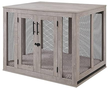 2-in-1 Hundekäfig Nachttish Multifunktional Hundehaus TV Schrank Tierkäfig Eckige Hundehütte Hundebox mit Kissen Hundehaus für Zuhause Hundebox für Mittelgroße Kleine Hunde bis zu 60kg. (Size : 98x71