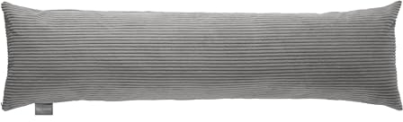 Traumnacht Almohada para Dormir de Lado de Pana acogedora, Color Gris Piedra, Peso Relleno de 1300 Gramos con Cremallera, 40 x 200 cm, Lavable, desarrollado en Alemania