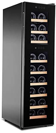 Réfrigérateur à vin à compresseur Refroidisseur à vin Réfrigérateur à deux zones de température Cloison indépendante Stocke jusqu'à 18 bouteilles Silencieux avec peu de vibrations Autonome ou intégré