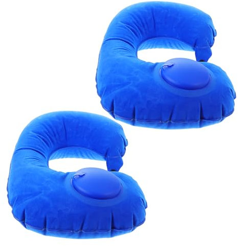 BELLIFFY 2pcs Inflatable Travel Pillow Alternative Neck Pillows for Travel Auto Head Neck Headrest Cushion for Car