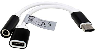 Mobile-Laden Adaptateur Audio stéréo Compatible avec Xiaomi Poco X7, USB-C à 3,5 mm + Prise de Charge, env. 12,50cm