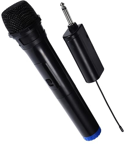 Milisten Drahtloses Gesangsmikrofon 1 Satz Kabellos für Karaoke und Musik | Schwarzes Kunststoffgehäuse, Frequenzgang 100hz-20khz, Eingangsspannung 3v, Snr ≥70db