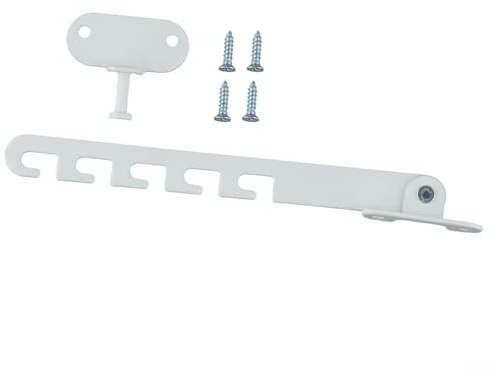 Limitador de apertura de ventana, tope de puerta ajustable, cerradura de seguridad con 5 ajustes de posición para ventanas de madera, PVC, aluminio, metal, construcción de acero al carbono blanco