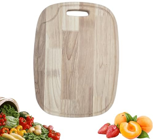 ProBytes 3 Sizes Oval Natural Bamboo Cutting, Chopping and Serving Board Set Durable Boards for Kitchen Knife-Friendly, Wooden Serving Boards for Cheese, Meat, Vegetables & Bread Food Prep, Gift Set