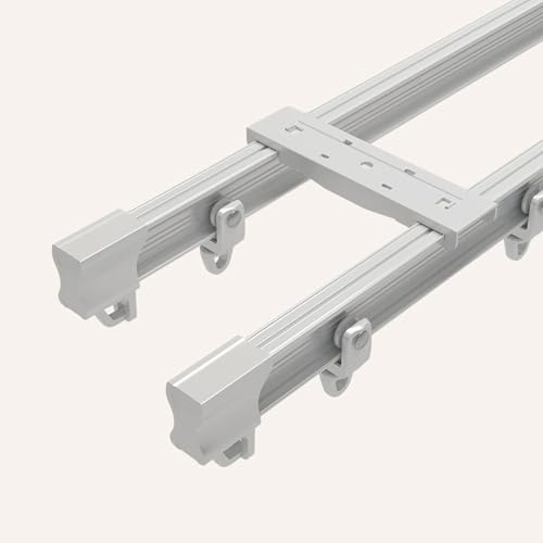 Carril de cortina de techo, riel flexible y flexible, curvado en negro, montaje en pared, sistema deslizante para rieles de techo, juego de ventanal, autocaravana, divisor de habitación(Top a, 3,2m