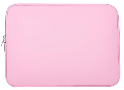 Whakano Laptop Bag, 11-15.6 Inch Notebook Case, Protective Sleeve Cover for Computer, Tablet, Ultrabook, Water-Repellent, Shockproof, Scratch-Resistant, Case with Zip for Everyday Office, Travel, Pink
