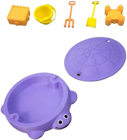Mini Turtle Sandbox Desk Toy, Zen Garden Kit With Mini Tools For Stress Relief, Relaxation & Mindfulness, Unique Novelty Gift And Decorative Desktop Accessory(Purple)
