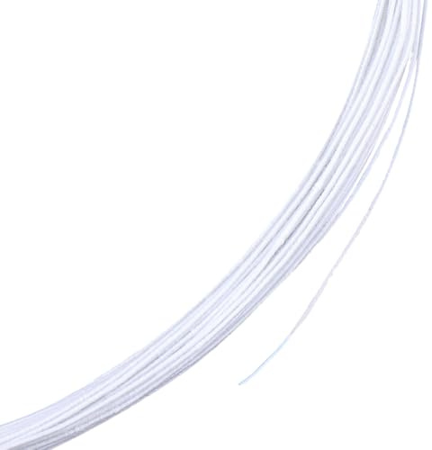 CABODYALS Filo Floreale Rivestito In Cotone Bianco Da 20 m Calibro 18 con Steli In Ferro Fili Avvolti In Tessuto All'Interno di Un Cordino Metallico Spago per Modisteria Cucito Creazione di Bouquet di