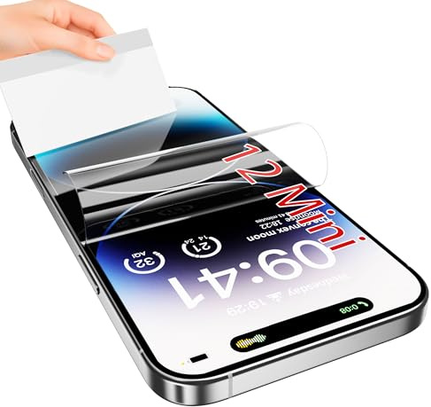 JUVENPROTO Lot de 3 films protecteurs d'écran en TPU pour iPhone 12 Mini, Déverrouillage d'empreintes digitales, HD transparent, Anti-rayures, Sans bulles, Ultra fin