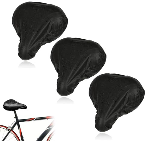 UIEXEA 3 Stück Sattelbezug Wasserdichter Fahrradsattelüberzug,L Fahrradsattel Regenschutz, Sattelschutz Wasserdicht Fahrrad Pvc Fahrradsattel üBerzug Sattelbezug