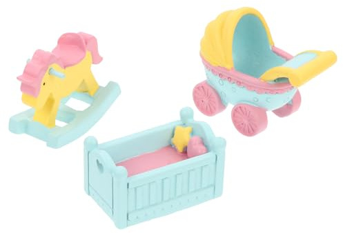 OFFIGAM 3 Stück Harzornament Tortendekoration für Babyparty und Kindergeburtstag mit Niedlichen Cartoon Motiven und Vielseitiger Tischdekoration
