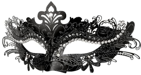 Hoshin Maskerade Maske, Karneval Dekorationen Venezianische Masken für Frauen (Schwarz)