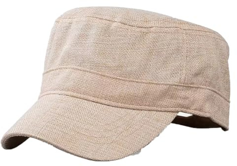 CHENNUO Military Army Cap Herren Flache Baseball Cap Sommer Leinen Atmungsaktive Kappe