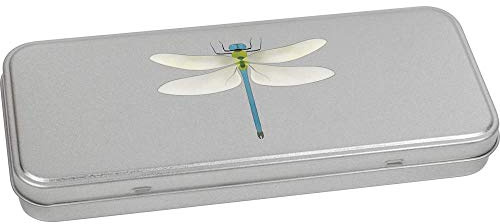 Azeeda 'Dragonfly' Stationery Tin - 180mm (TT00110781) | Metal Hinged Keepsake Box for Pens, Pencils, Crafts and Gifts