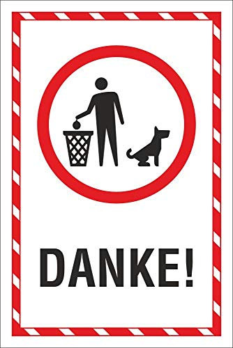 WERBEPUNKT. Schild Hundekot Hundehaufen Hundekacke entsorgen Hinweisschild 3 mm Alu-Verbund 450 x 300 mm