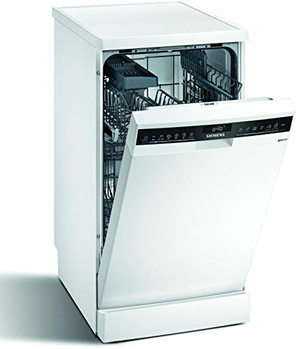 Siemens SR23HW64KE iQ300 Freihstehender Geschirrspüler / E / 70 kWh / 9 MGD / Smart Home kompatibel via Home Connect / Hygiene Plus Programm / varioSpeed Plus
