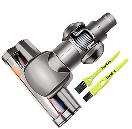 Italdos Turbinendüse Elektrische Bürste kompatibel für Dyson V6 DC58 DC59 DC61 DC62 Parkettbürste mit Weiche Rollen Einfache Reinigung mit Quick Release