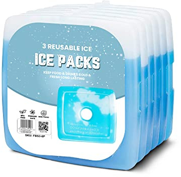Sterun Reusable Ice Pack Slim & Lightweight Freezer Cold Packs for Lunch Boxes, Coolers & Camping | Freezer Blocks | Ice Packs For Cool Box | Ice Packs For Coolers | Ice Pack (3)