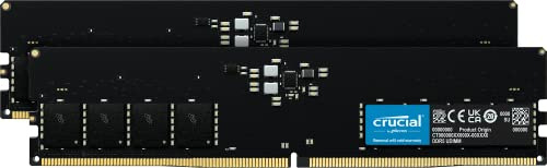 Crucial DDR5 RAM 32GB Kit (2x16GB) 5600MHz, PC Computer Arbeitsspeicher, (auch 5200MHz / 4800MHz) CL46 - CT2K16G56C46U5
