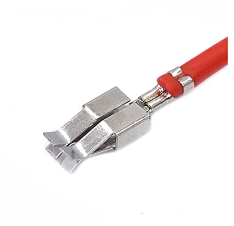 TACOON 6,3 mm 925612-1 Auto Crimpklemme Elektronischer Stecker Steckdose Sicherungskasten Kabelbaum Weiche Ummantelung Autoklemme Stecker DJ6212-E6.3B (Farbe: 6,3 mm weiblich, Größe: 10 Stück)