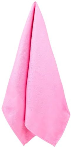 Set of 2 polishing cloths, cleaning cloths, glass cutlery, window mirror, streak-free, lint-free (pink)