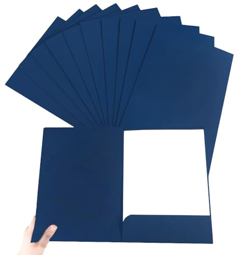 Lot de 10 Chemise Cartonnée avec Rabat à Pochettes A4 Sous-Chemises en Papier Kraft Dossier de Fichiers à Insertion Porte Document Organisateur Stockage Contrat Presentation Rapports