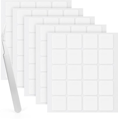 LLPT Point Adhésives Double Face Carré Transparente 100 pièces 25mm | Autocollants Nano Amovibles Très Adhésifs Étanches et Sans Trace Pour Décoration DIY à la Maison