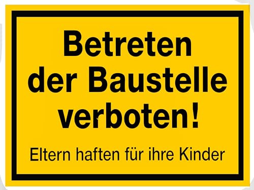 Betreten der Baustelle verboten, gelb-schwarz