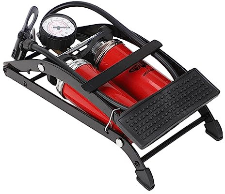 Anneome Fahrrad Fußpumpe Mit Pedalen Für Luftpumpe Tragbare Mini Fußpumpe Für Fahrrad Und Motorrad Schnell Und Einfach Zu Bedienen