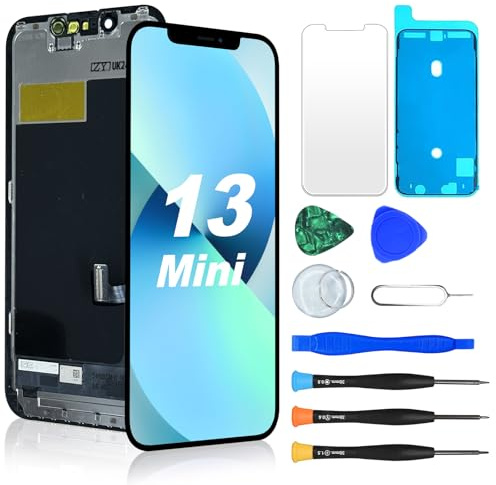 NB+ Screen Replacement for iPhone 13 Mini 5.4 LCD Retina FHD Display COF Touch Screen Digitizer with Repair Tool Kits, Waterproof Tape, Screen Protector