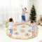 COSYLAND Wooden Balance Beam Toddler - Kids Balance Board With Stepping Stones - Indoor Kids Obstacle Course To Enhance Coordination And Motor Skills (Number Pattern)