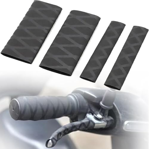 SGERUFZ 4 Stück Griffüberzieher Komfort Anti Vibration Motorrad Lenkergriffe Schaumstoff Leichte Montage (32-37 mm)
