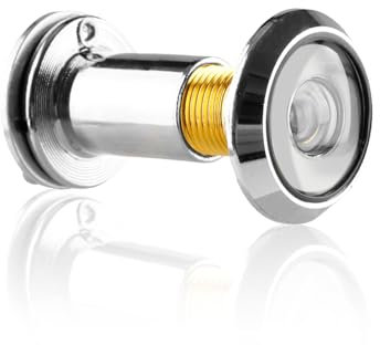 Tabanzhe Door Viewer-Security Spy Hole 220° Wide Angle Door Peephole for Front Doors Peep Hole Spyhole Peep Hole for Home Office Hotel Safety(Silver)